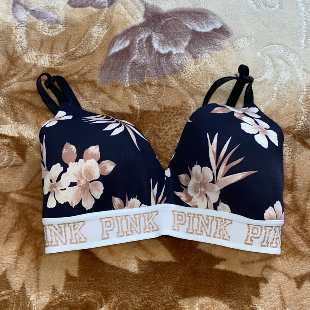 PINK (Victoria Secret) 32DD floral bra